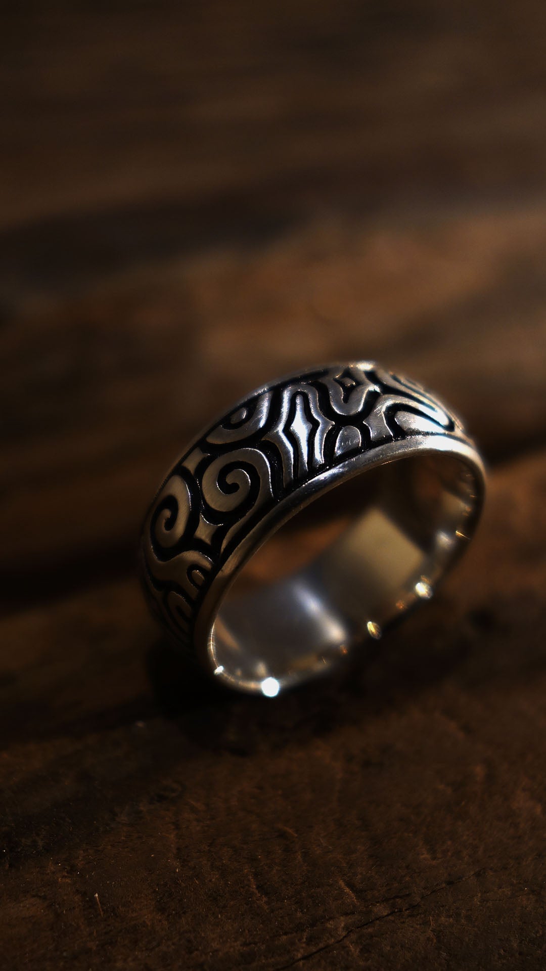 Ainu Patterned ring (M)