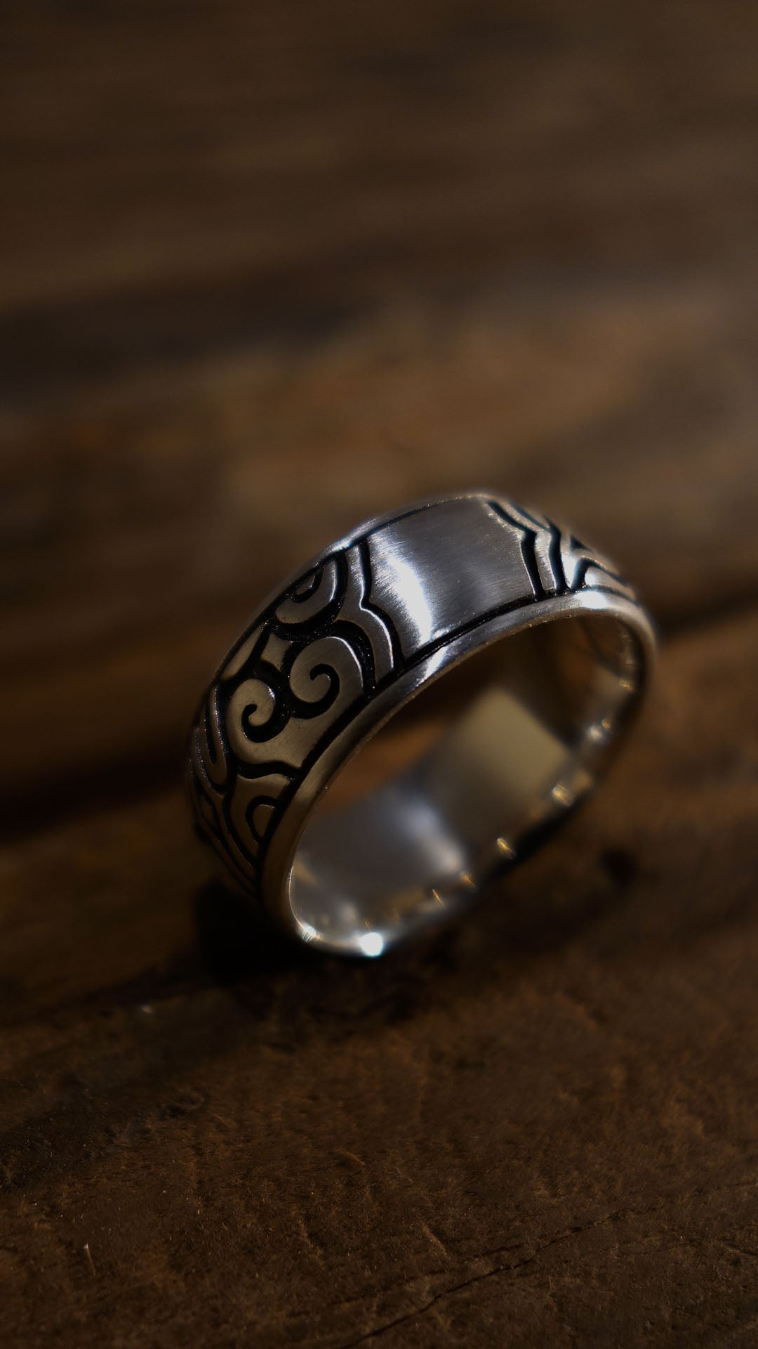 Ainu Patterned ring (M)